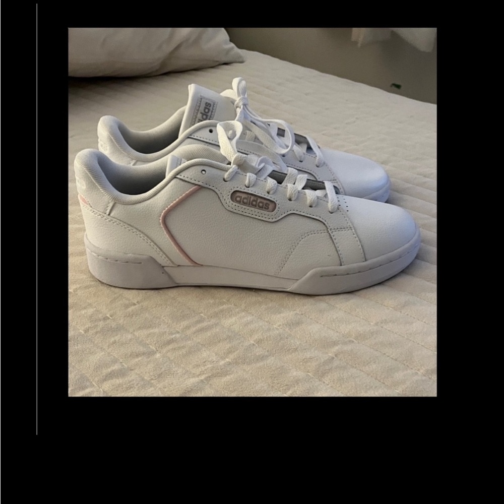 New/Unworn Adidas  White and Pink Sneakers